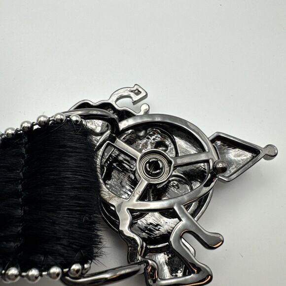New Kuromi Belt Misanthrope Studios Black Rhinestone Studded Pony Hair Belt main image 5